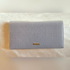 Givenchy Lavendar Embossed Clutch Wallet With COA